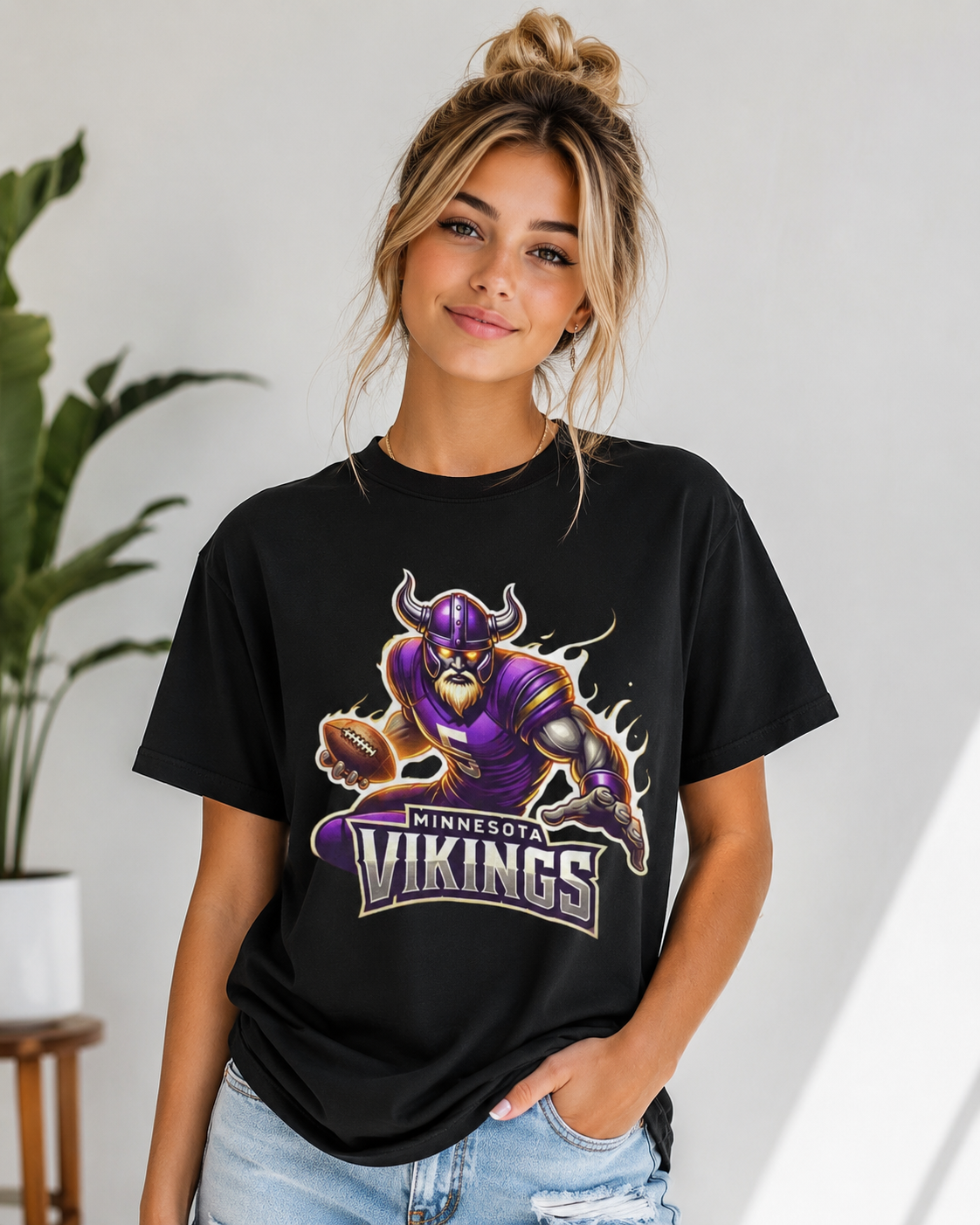 Skol Vikings tee worn